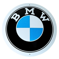 Plechová cedule BMW, Ø 35 cm