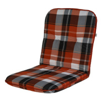 LIVARNO home Potah na židli / křeslo, 100 x 50 x 5 cm (oranžová/šedá károvaná)