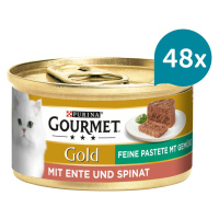 Gourmet Gold jemná paštika kachna se špenátem 48 × 85 g