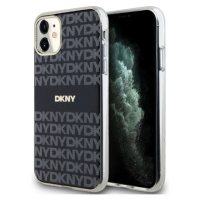 DKNY PC/TPU Repeat Pattern Tonal Stripe Magsafe kryt iPhone 11 černý