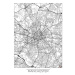 Mapa Manchester, Hubert Roguski, 30x40 cm