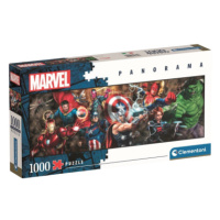 Clementoni - Puzzle 1000 Panorama Marvel Avengers