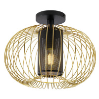 Designová stropní lampa zlatá s černou - Marnie