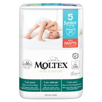 MOLTEX Pure & Nature Natahovací plenkové kalhotky Junior 9–14 kg 20 ks