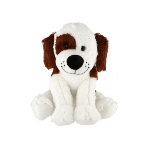 Pes sedící plyš 38 cm - bílý