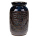Váza kulatá keramika černá 25,5cm