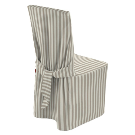Dekoria Návlek na židli, béžová - bílá pruhy, 45 x 94 cm, Quadro, 136-07