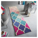 Flair Rugs koberce Ručně všívaný běhoun Illusion Rosella Pink/Blue - 60x230 cm