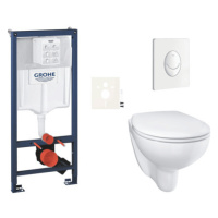 Závěsný wc set do lehkých stěn / předstěnová montáž Grohe Bau Ceramic SIKOGRSBAUSASH0