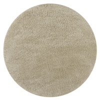 Flair Rugs koberce Kusový koberec Shaggy Teddy Natural kruh - 133x133 (průměr) kruh cm