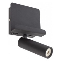 Redo Redo 01-3084 - LED Nástěnné bodové svítidlo PANEL LED/3,5W/230V USB černá