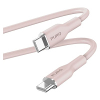 PURO Soft USB-C/USB-C kabel, 1,5 m růžový