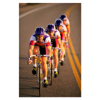 Fotografie Road racing cyclist team riding in, John P Kelly, 26.7 × 40 cm