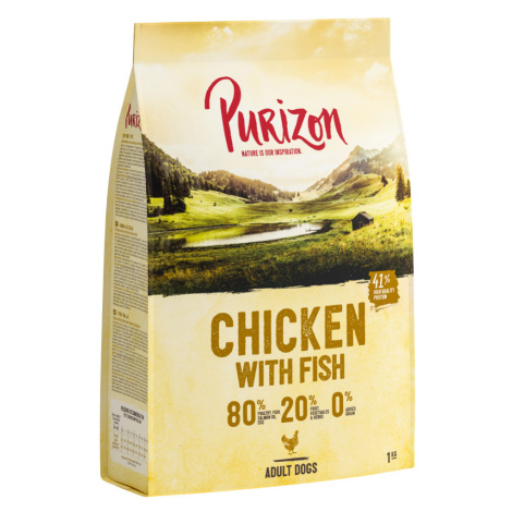 Purizon granule, 1 kg za skvělou cenu - Adult 80:20:0 kuřecí s rybou - bez obilovin
