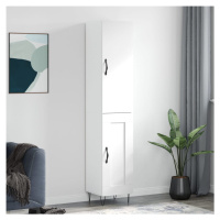 vidaXL Skříň highboard bílá s vysokým leskem 34,5x34x180 cm kompozit