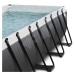 Bazén s filtrací Black Leather pool Exit Toys ocelová konstrukce 400*200*122 cm černý od 6 let