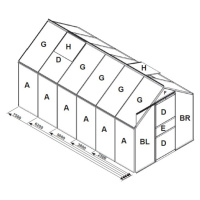 Náhradní prosklení pro skleník VITAVIA VENUS 7500 PC 4 mm LG3112