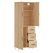 vidaXL Skříň highboard dub sonoma 69,5 x 34 x 180 cm kompozitní dřevo