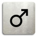 Accept Piktogram "WC muži IV" (80 × 80 mm) (stříbrná tabulka - černý tisk bez rámečku)