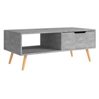 SHUMEE Konferenční stolek betonově šedý 100 × 49,5 × 43 cm dřevotříska , 326790