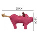 PAFDOG Prasátko Pinky hračka pro psy z kůže a juty 28cm