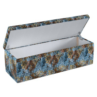 Dekoria Čalouněná skříň, modro-oranžová, 120 x 40 x 40 cm, Intenso Premium, 144-37
