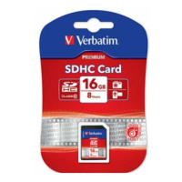 Verbatim paměťová karta Secure Digital Card Premium U1, 16GB, SDHC, 43962, UHS-I U1 (Class 10)