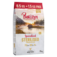 Purizon granule bez obilovin, 6,5 kg + 1,5 kg zdarma! - Sterilised Adult kuřecí s rybou