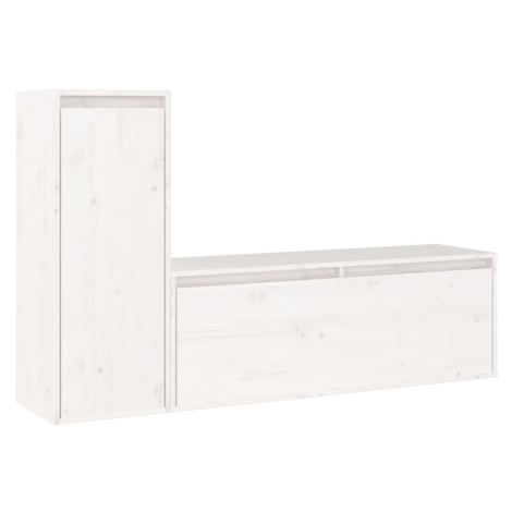 vidaXL TV skříňky 2 ks bílé masivní borové dřevo