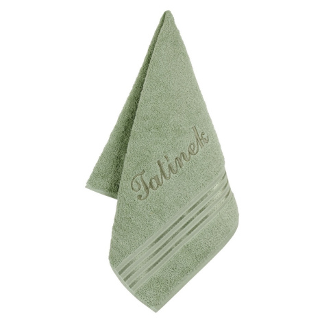 Bellatex Froté ručník s výšivkou Tatínek zelená