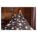 Top textil Mikroflanelová deka Hvězdy 150x200 cm černá
