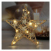 Solight 1v240 Vánoční LED hvězda Glitter 14 LED, teplá bílá, 29 cm