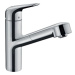 Dřezová baterie Hansgrohe Focus M42 s vytahovací sprškou chrom 71814000