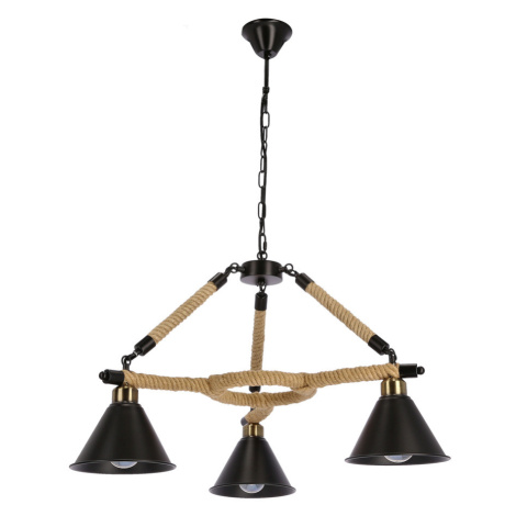 Moderní závěsná lampa Negru 3x40W E27 černá do jídelny, obývacího pokoje CANDELLUX