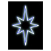 DecoLED LED světelná hvězda na vrchol stromu, 45 x 70 cm, ledově bílá