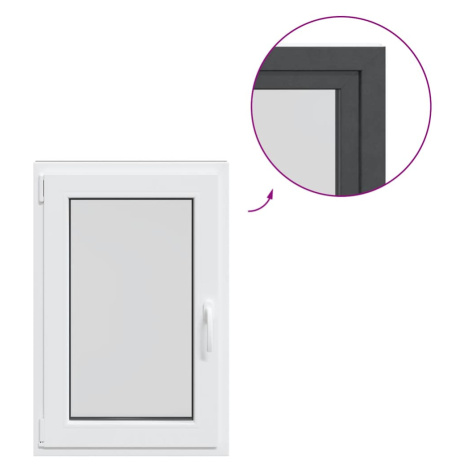 vidaXL Sklepní okno RISOR 60x90 cm sklopné&otočné DIN levé antracitové