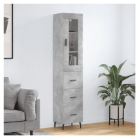 vidaXL Skříň highboard betonově šedá 34,5x34x180 cm kompozitní dřevo