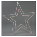 Nexos 91102 NEXOS Vánoční LED dekorace stříbrná hvězda, 50 cm, barevná