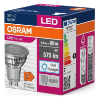 Osram LED žárovka VALUE 6,9 W PAR16 80 36° studená bílá