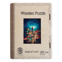 Wooden puzzle Magical Town A4