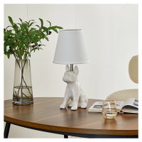 Lindby Lindby Herry stolní lampa pes v bílé barvě