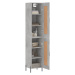 vidaXL Skříň highboard betonově šedá 34,5x34x180 cm kompozitní dřevo