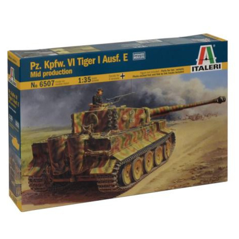 Model Kit tank 6507 - Pz.Kpfw.VI TIGER I Ausf.E mid production (1:35) Italeri