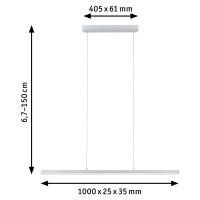 Paulmann Paulmann Lento LED závěsné ZigBee CCT dim chrom