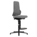 bimos Pracovní otočná židle NEON, patky, stupínek pro nohy, permanentní kontakt, Supertec, šedý 