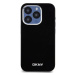 DKNY Liquid Silicone Silver Metal Logo Magsafe Zadní Kryt pro iPhone 15 Pro Black