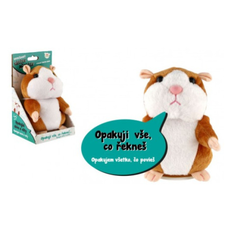 Křeček Mireček opakující věty plyš 18 cm na baterie a se zvukem Teddies