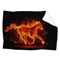 IMPAR Beránková deka Plamenný kůň, 150 × 120 cm