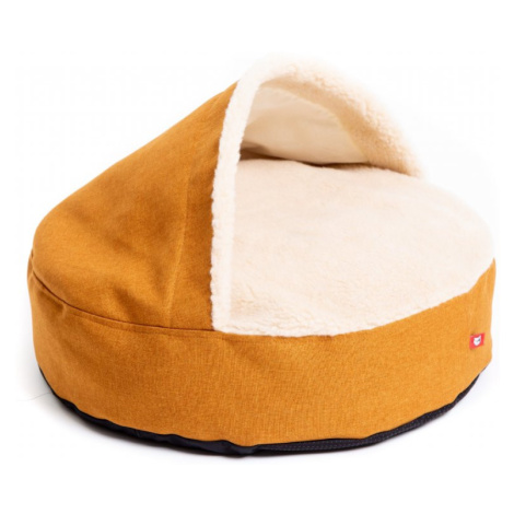 NUFNUF Luxusní pelech pro psy BED BUD - karamelově žlutá Velikost: M (75 x 20)