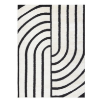 Dywany Łuszczów Kusový koberec Mode 8631 geometric cream/black - 140x190 cm
